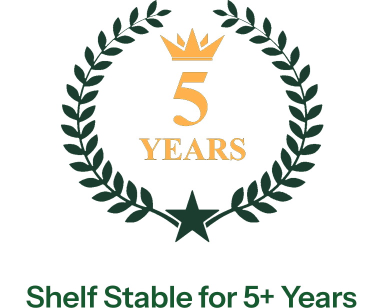 Shelf stable for 5 years